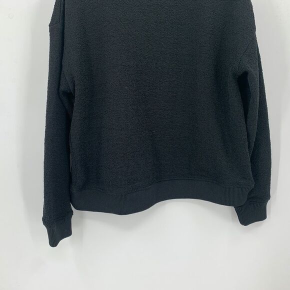 Zara Basic Black Crew Neck Sweatshirt/Sweater Unisex - Picture 3 of 11